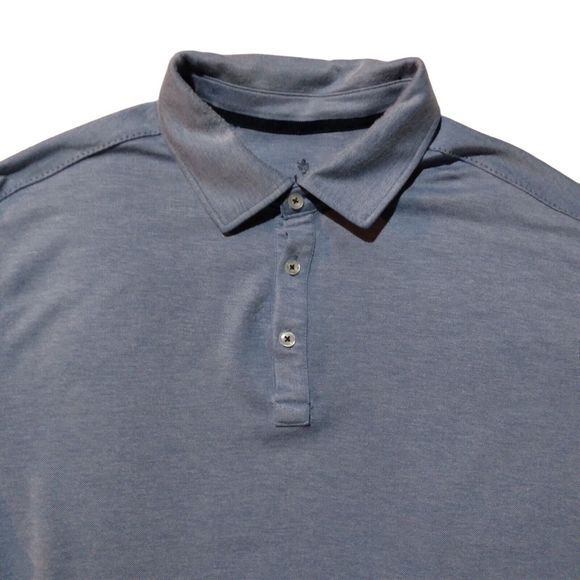 Nat Nast polo shirt mens XL Xlarge blue rayon blend short sleeve luxury button - Picture 2 of 7